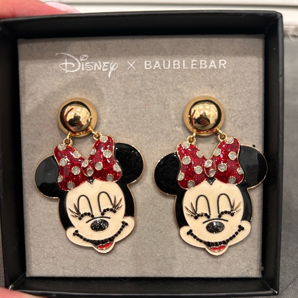 Disney Jewelry - NWT Disney x baublebar Minnie Mouse head earrings adorable for vacation